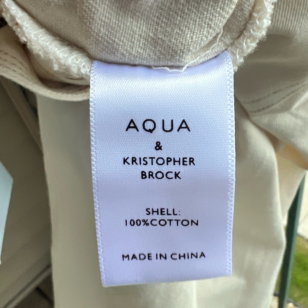 🆕 Aqua x Kristopher White Overalls Wide Leg Jumpsuit Minimalist Chic Casual XL - Picture 17 of 17